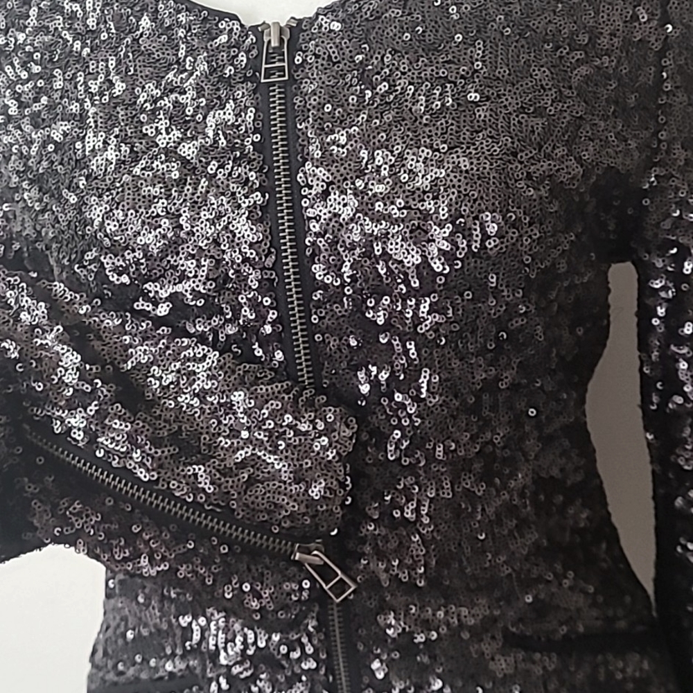 W118 BY WALTER BAKER BLACK  LARA JACKET - Picture 4 of 12